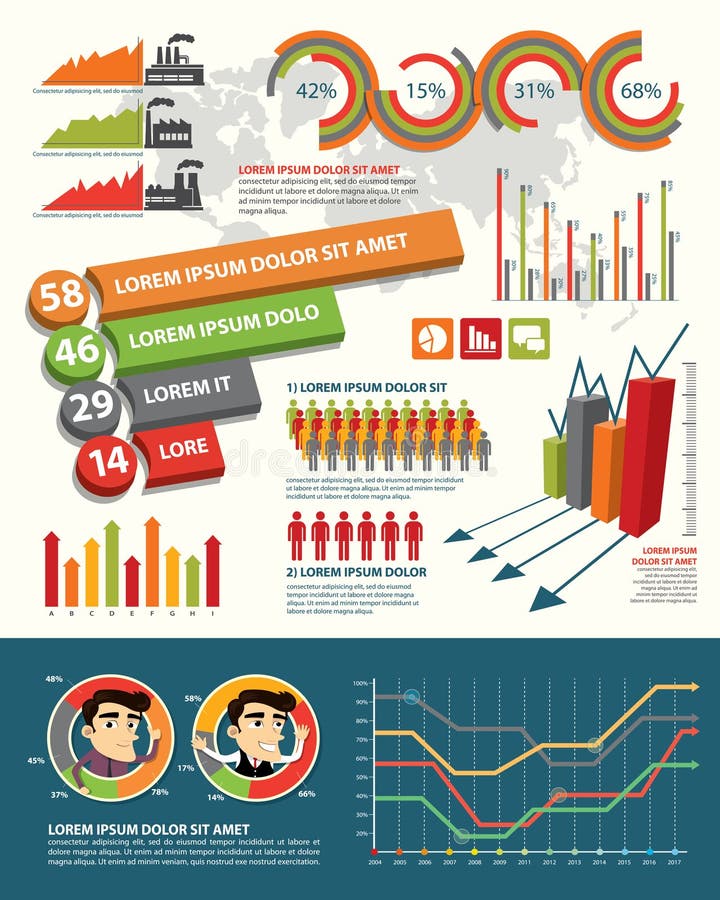 Infographic design elements stock illustration