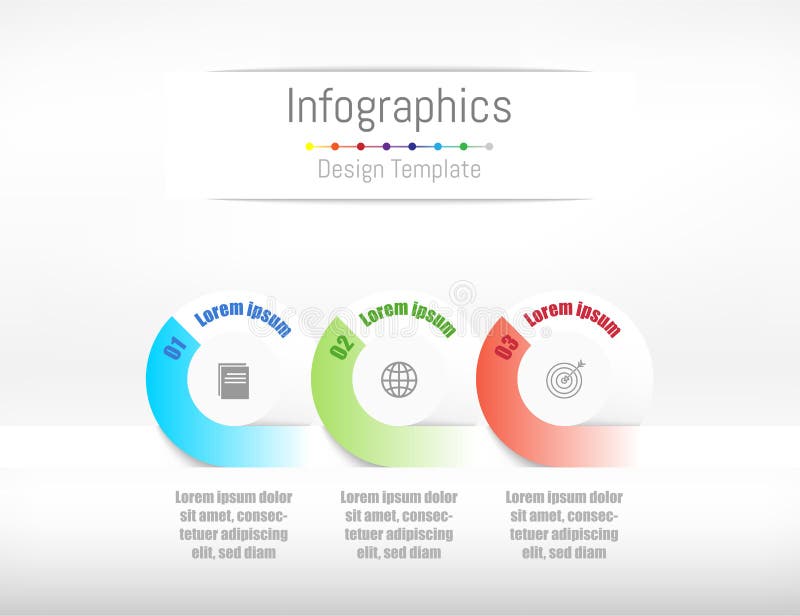 Infographic design elements for your business data with 3 options. stock illustration Infographic design elements for your business data with 3 options. stock illustration