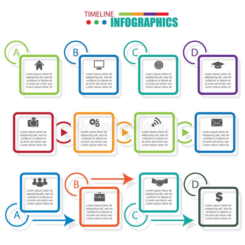 Infographic design elements for your business. Flat template stock illustration Infographic design elements for your business. Flat template stock illustration