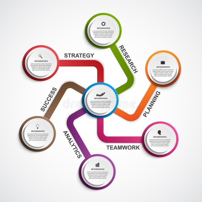 Infographic design organization chart template.