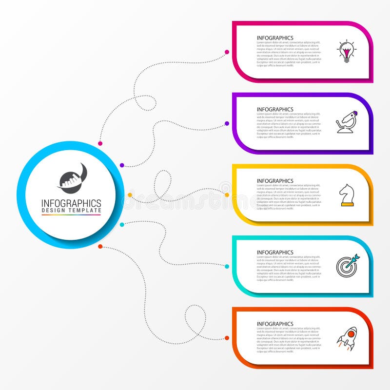 Infographic design template. Creative concept with 5 steps royalty free illustration Infographic design template. Creative concept with 5 steps royalty free illustration