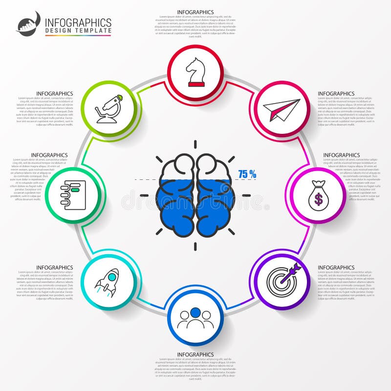 Infographic design template. Creative concept with 8 steps