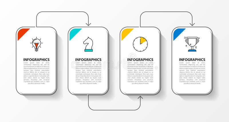 Infographic design template. Creative concept with 4 steps vector illustration Infographic design template. Creative concept with 4 steps vector illustration