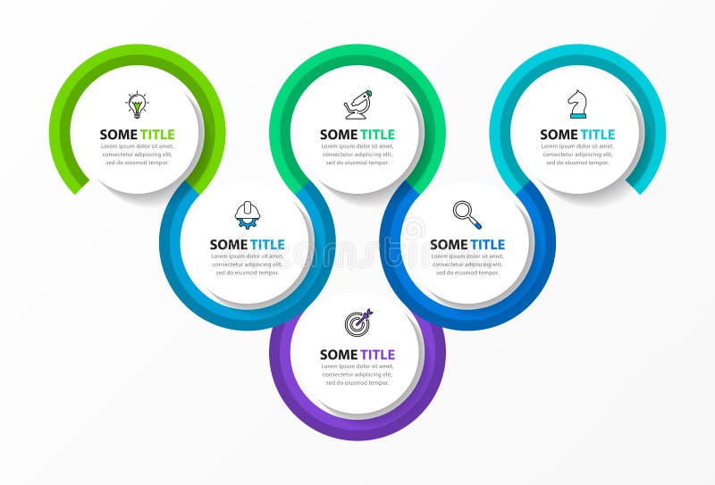 Infographic design template. Creative concept with 6 steps