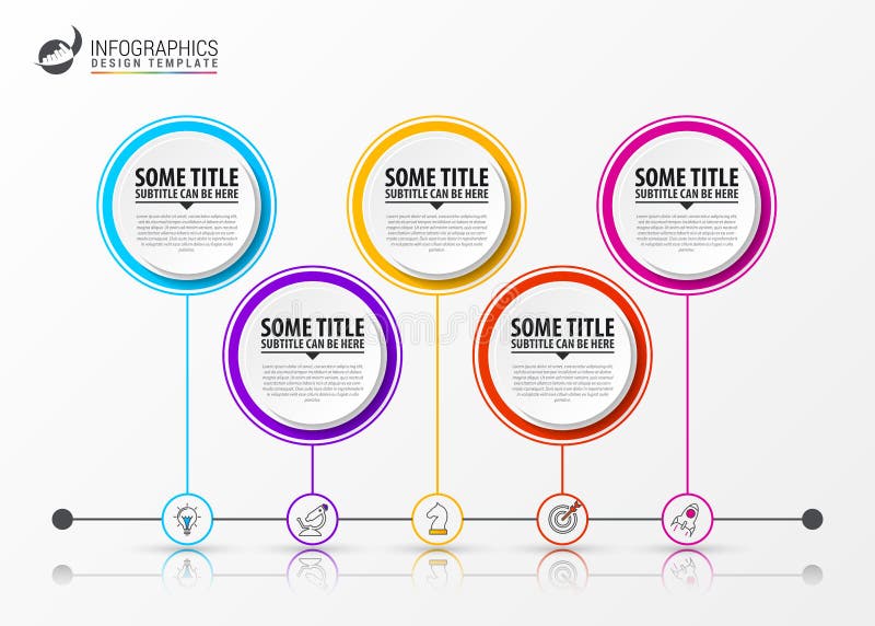Infographic design template. Timeline concept with 5 steps royalty free illustration Infographic design template. Timeline concept with 5 steps royalty free illustration
