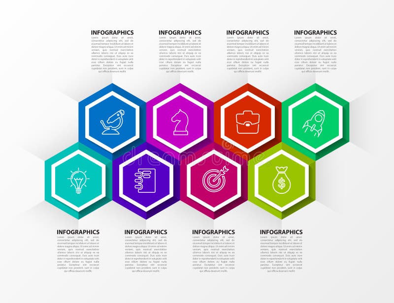 Infographic design template. Timeline concept with 8 steps royalty free illustration Infographic design template. Timeline concept with 8 steps royalty free illustration