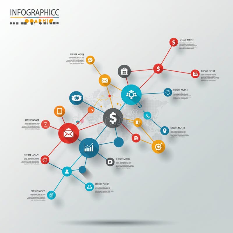 clean infographic showing five command pattern types with icons and color-coded sections in modern flat design style