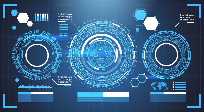 Infographic Elements Futuristic Template Banner With Copy Space Tech Abstract Background Charts And Graph stock illustration Infographic Elements Futuristic Template Banner With Copy Space Tech Abstract Background Charts And Graph stock illustration