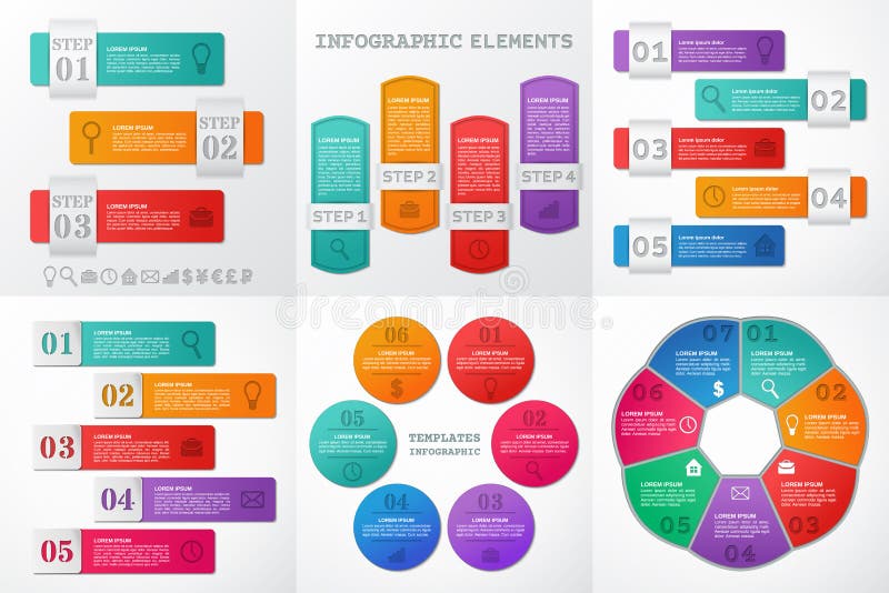 Infographic elements for text and brochure. Vector illustration. royalty free illustration