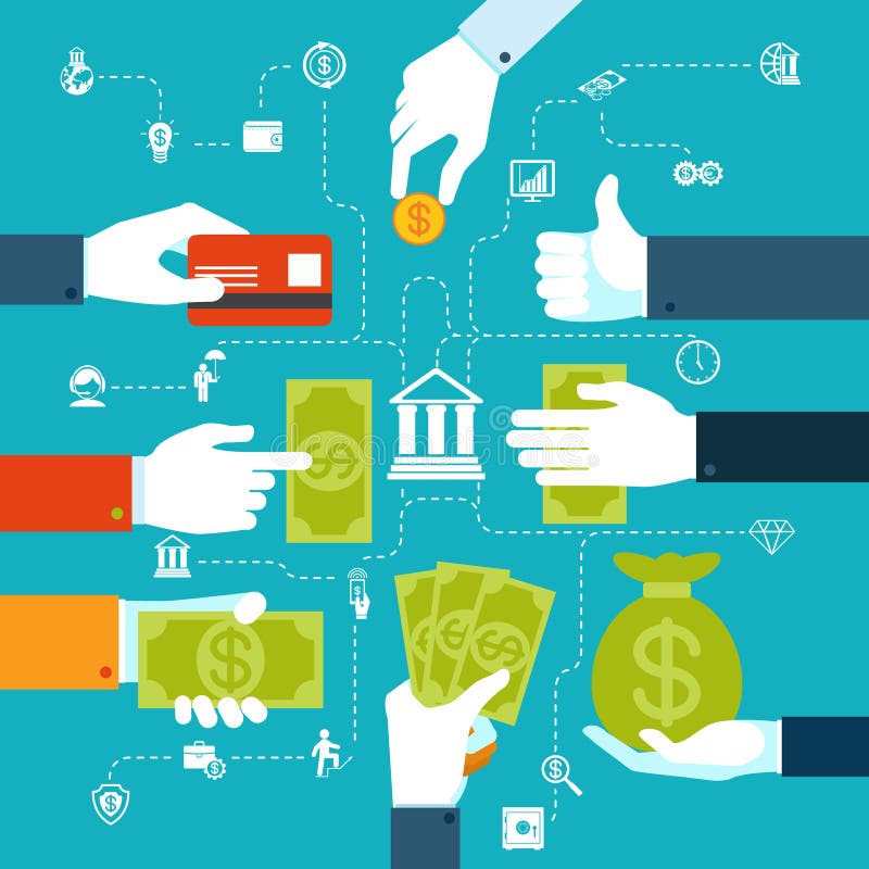 Infographic financial flowchart for money transfer vector illustration Infographic financial flowchart for money transfer vector illustration