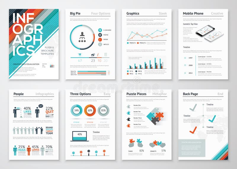 Infographic leták a brožura prvky pro obchodní vizualizace dat eps10