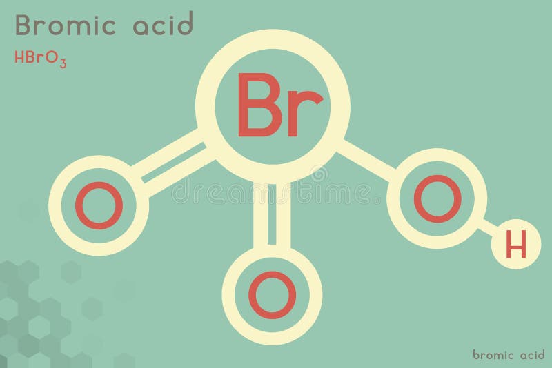 Infographic of the Molecule of Bromic Acid Stock Vector Illustration
