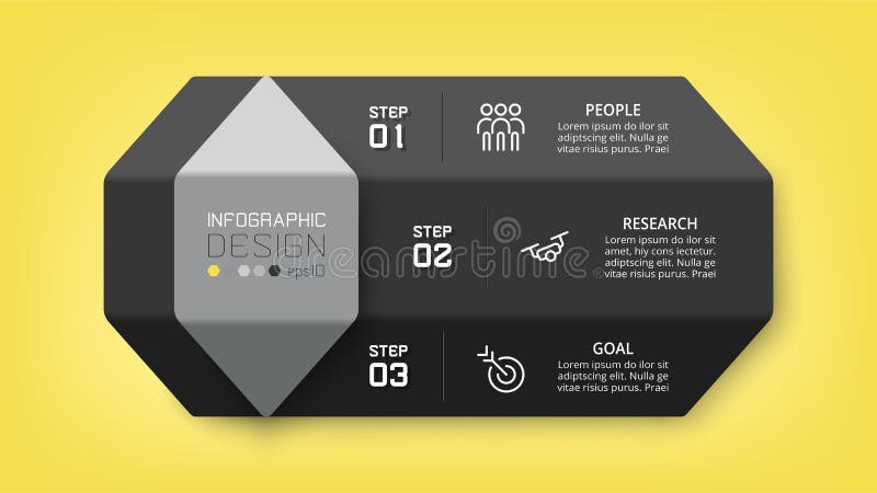 The new hexagonal design can be used to present a plan, planning work. royalty free illustration