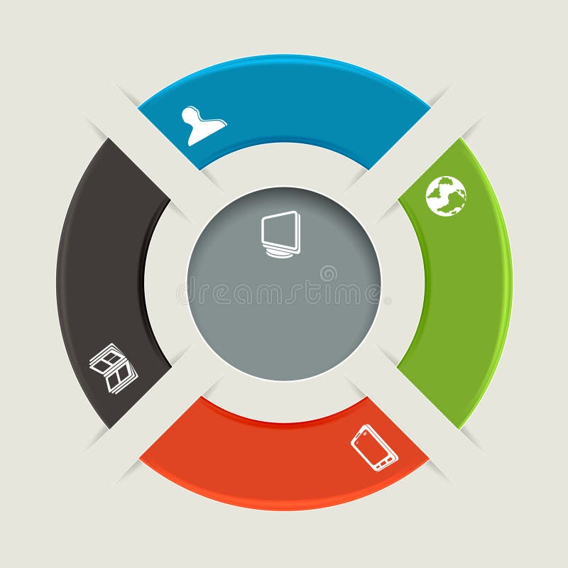 Infográfico redondo ilustração royalty free