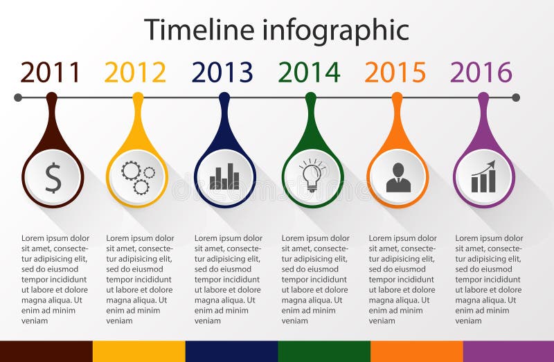 Infographic Schablone der Zeitachse lizenzfreie abbildung Infographic Schablone der Zeitachse lizenzfreie abbildung