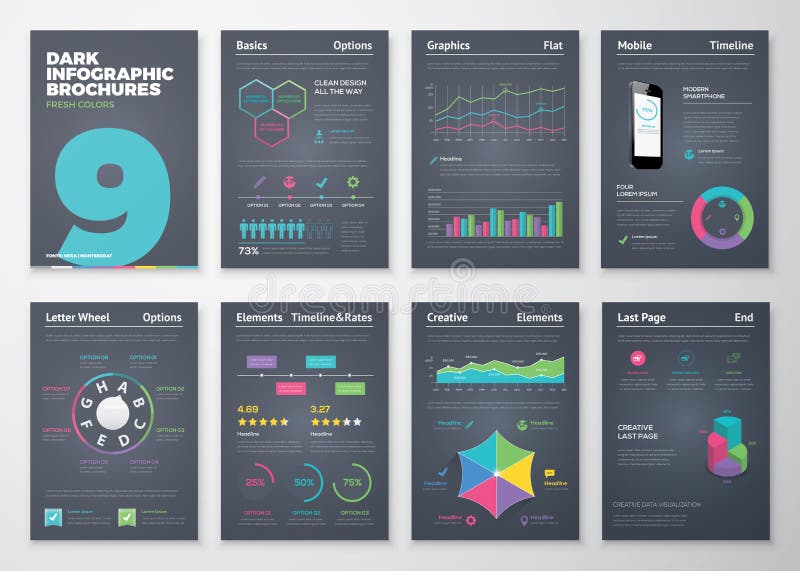 Infographic set with colorful business vector elements vector illustration