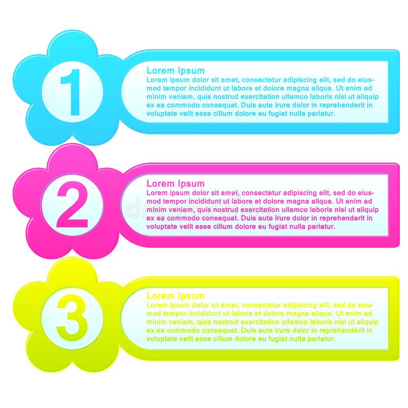 Infographic template colorful list