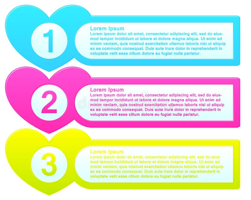 Infographic template colorful list