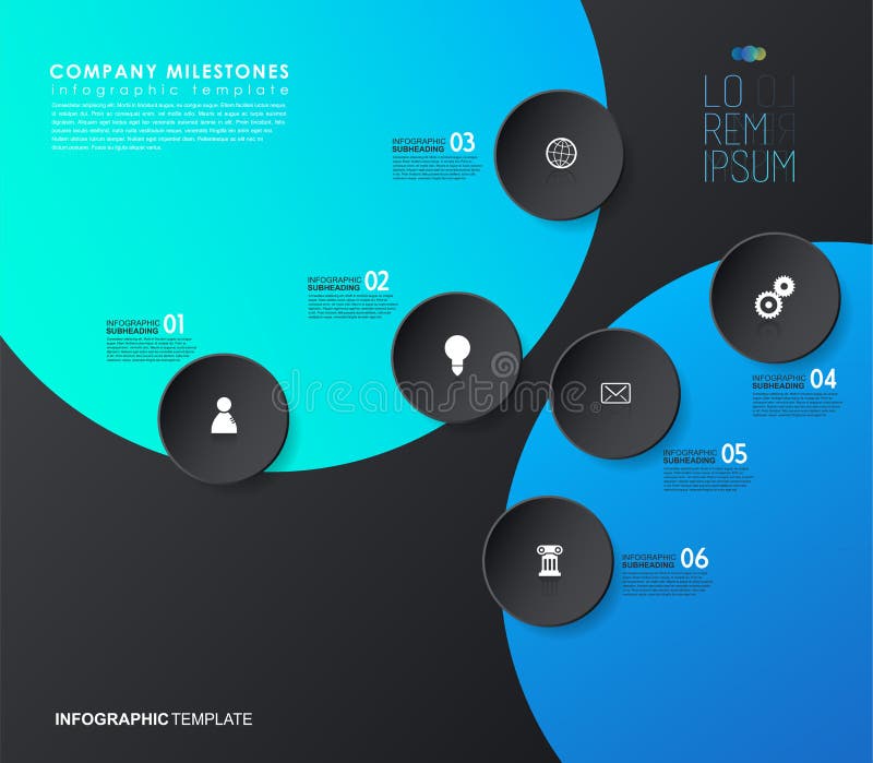 infographic show three colors in one shape