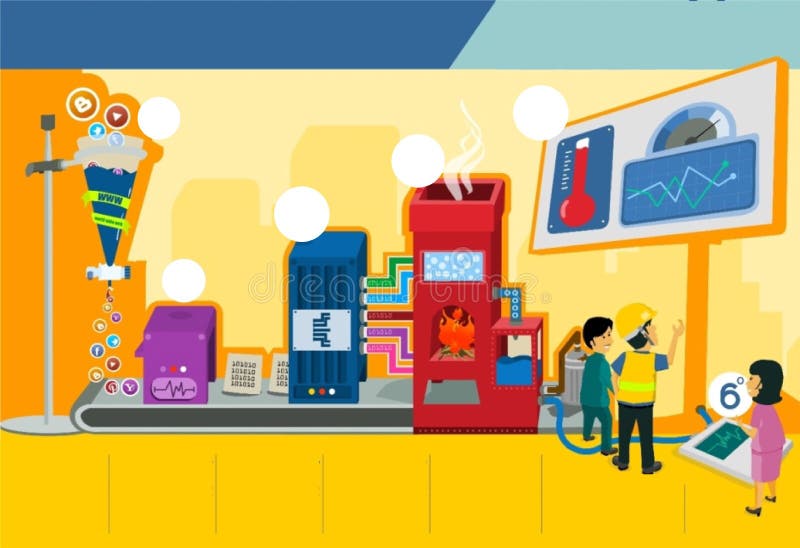 Infographic Template industry banner vector illustration