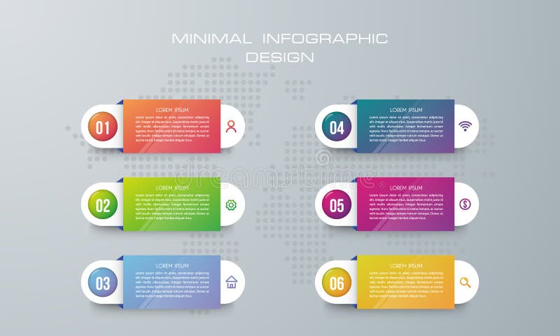 Infographic template with 6 options, banner option for infographic vector illustration Infographic template with 6 options, banner option for infographic vector illustration