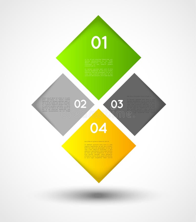 Infographic template squares, options royalty free illustration