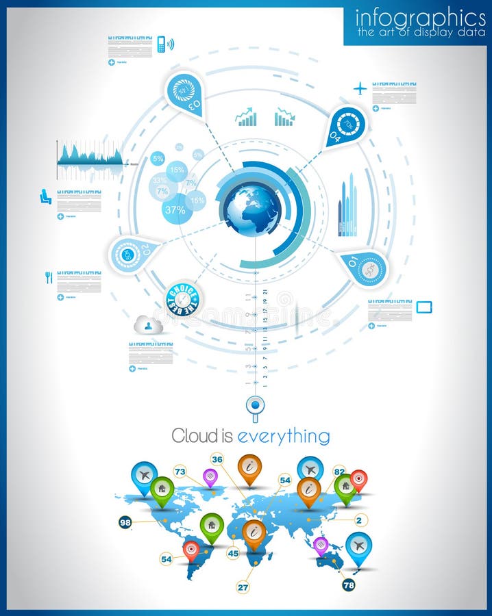 Infografica modello per statistiche di visualizzazione dei dati.