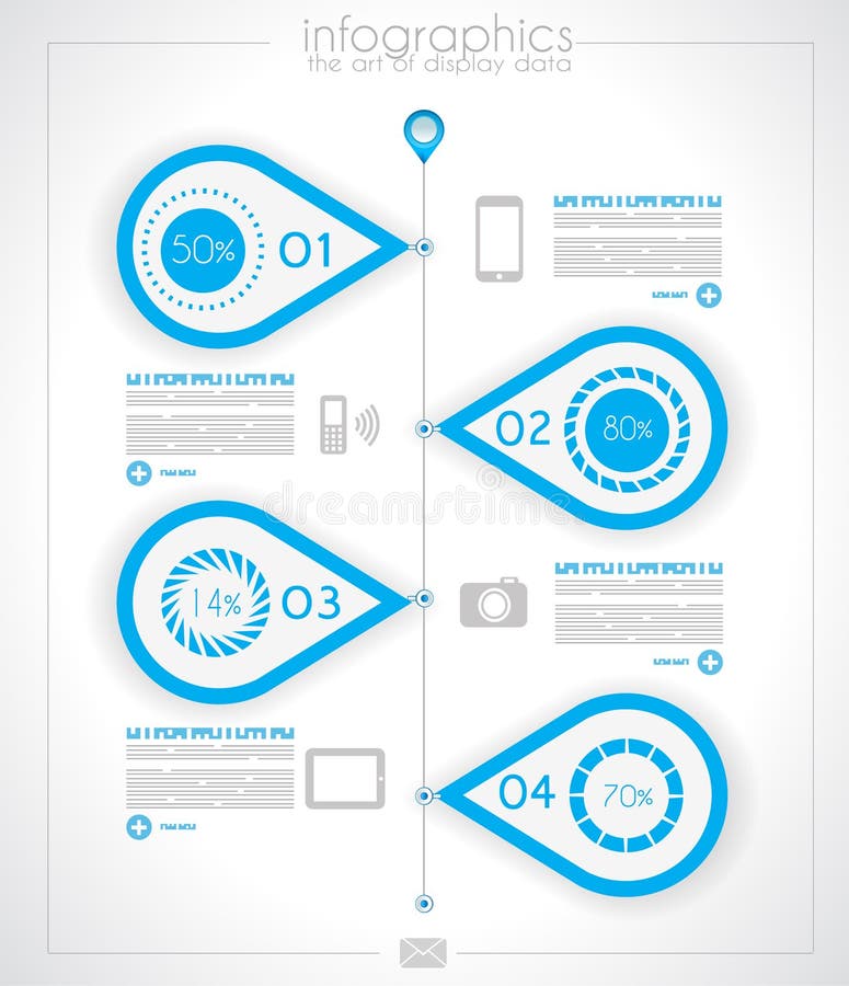 Infographic timeline design template with paper tags royalty free illustration Infographic timeline design template with paper tags royalty free illustration