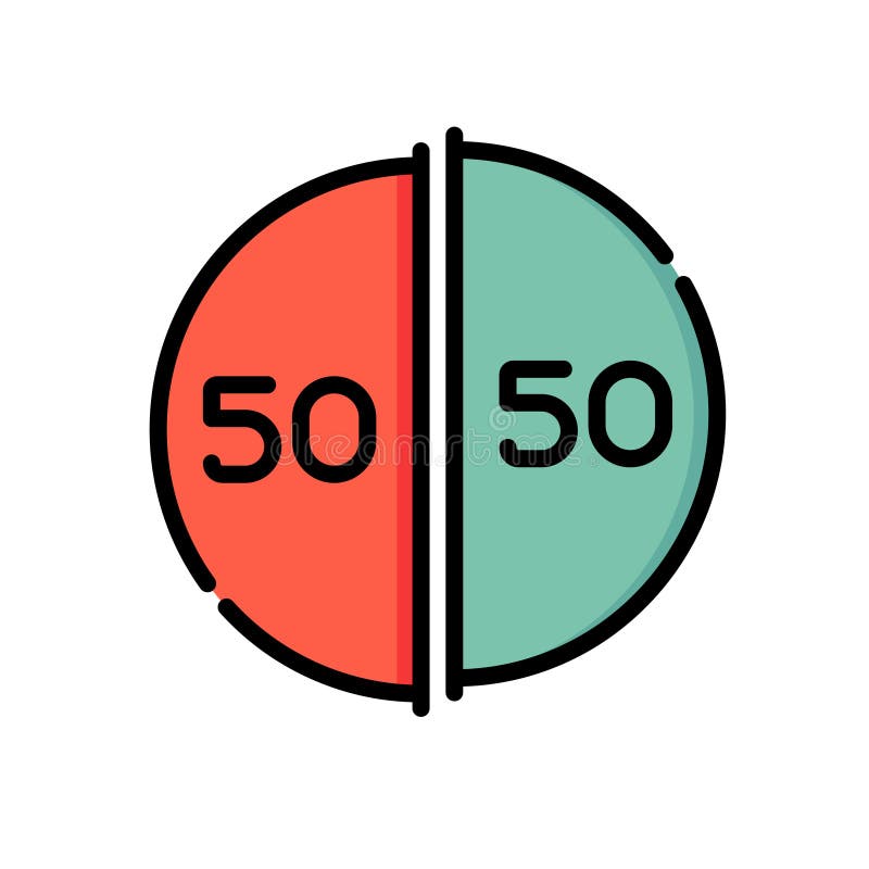 Не совсем 50 на 50. Диаграмма 50 на 50. Значок 50/50. Диаграмма 50 на 50 круглая. Диаграмма иконка.