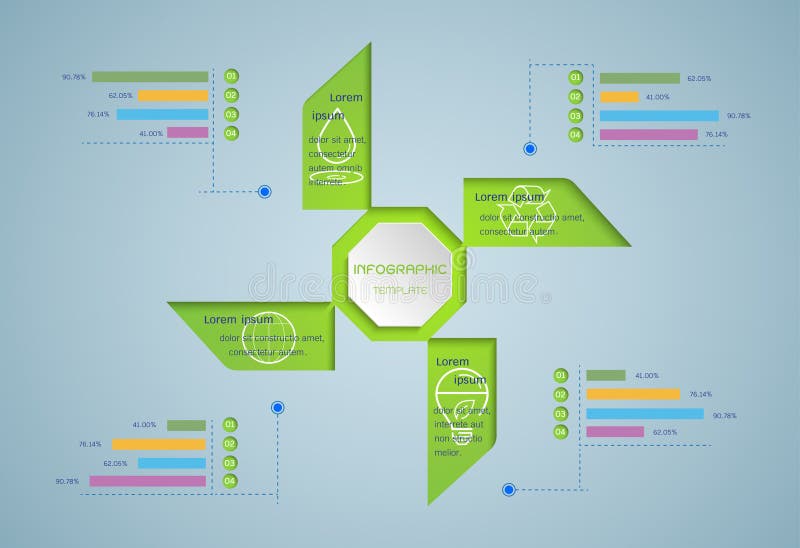 Infographic verde illustrazione vettoriale Infographic verde illustrazione vettoriale