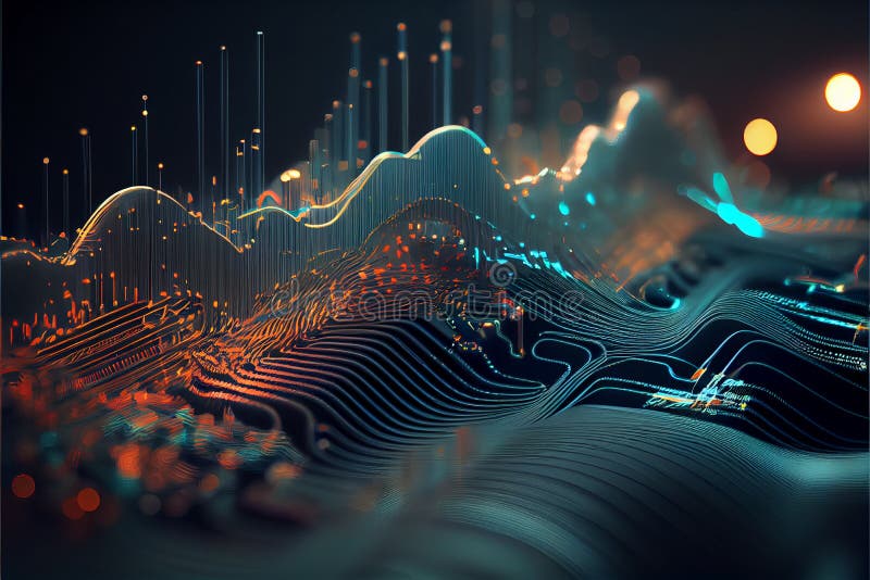 Infographic with Visual data complexity royalty free illustration