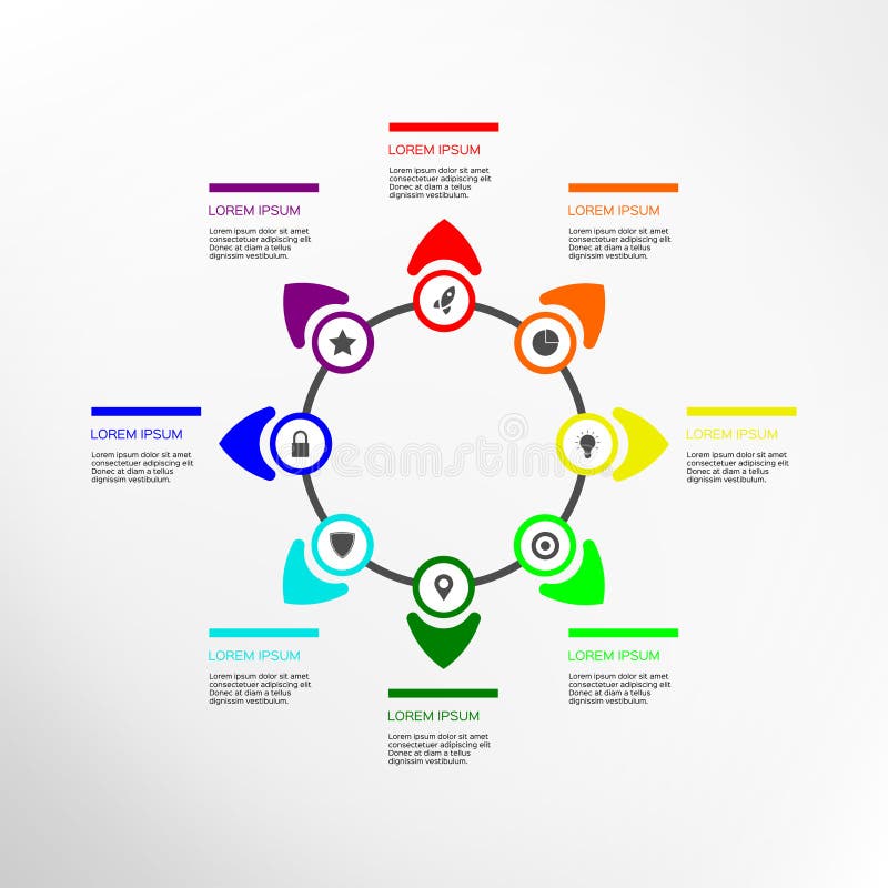 Infographic Wahl 8 des abstrakten Kreises lizenzfreie abbildung Infographic Wahl 8 des abstrakten Kreises lizenzfreie abbildung