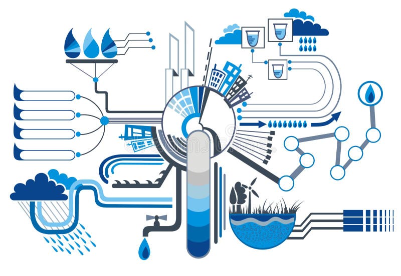 Water infographic elements