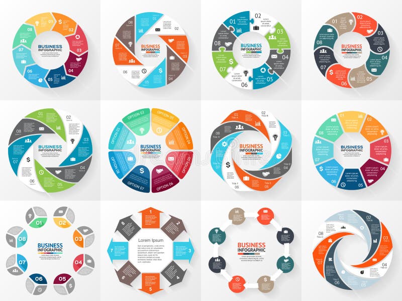 Infographic zakenkring, diagram met opties royalty-vrije illustratie Infographic zakenkring, diagram met opties royalty-vrije illustratie
