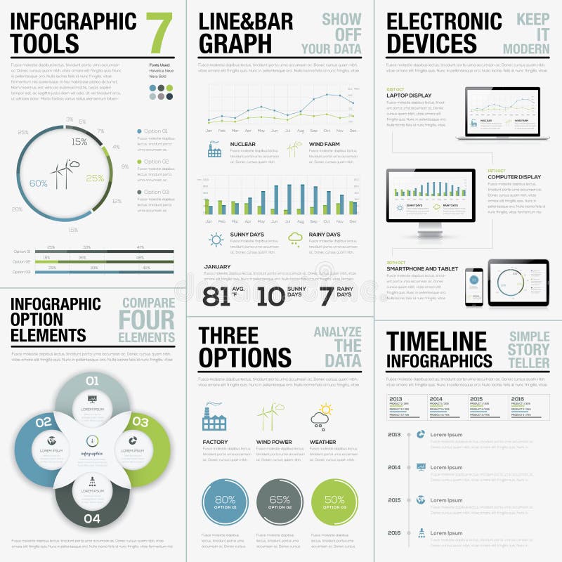 Infographic оборудует 7 - элементы вектора дела для Infographics иллюстрация вектора Infographic оборудует 7 - элементы вектора дела для Infographics иллюстрация вектора