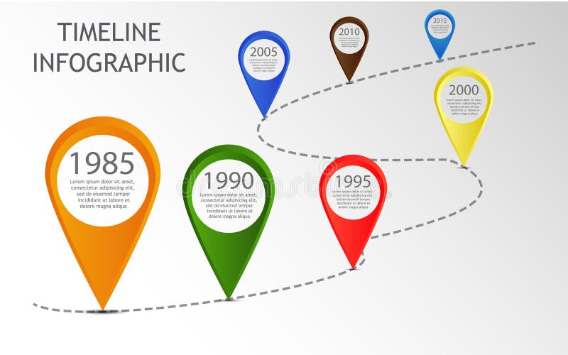Infographicchronologie royalty-vrije illustratie Infographicchronologie royalty-vrije illustratie