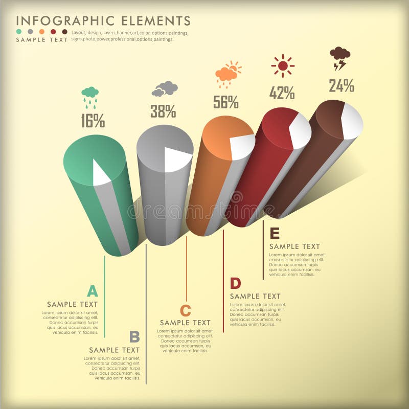 Infographics abstracto del cilindro 3d libre illustration Infographics abstracto del cilindro 3d libre illustration