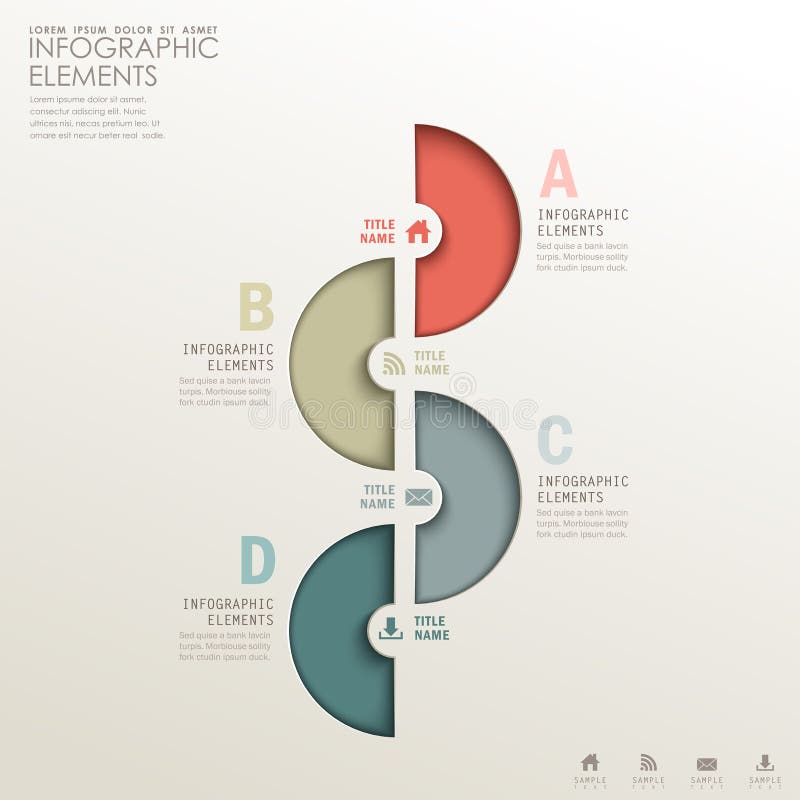 Infographics abstracto del papel 3d libre illustration Infographics abstracto del papel 3d libre illustration