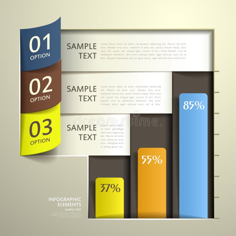 Infographics abstracto del papel 3d libre illustration Infographics abstracto del papel 3d libre illustration