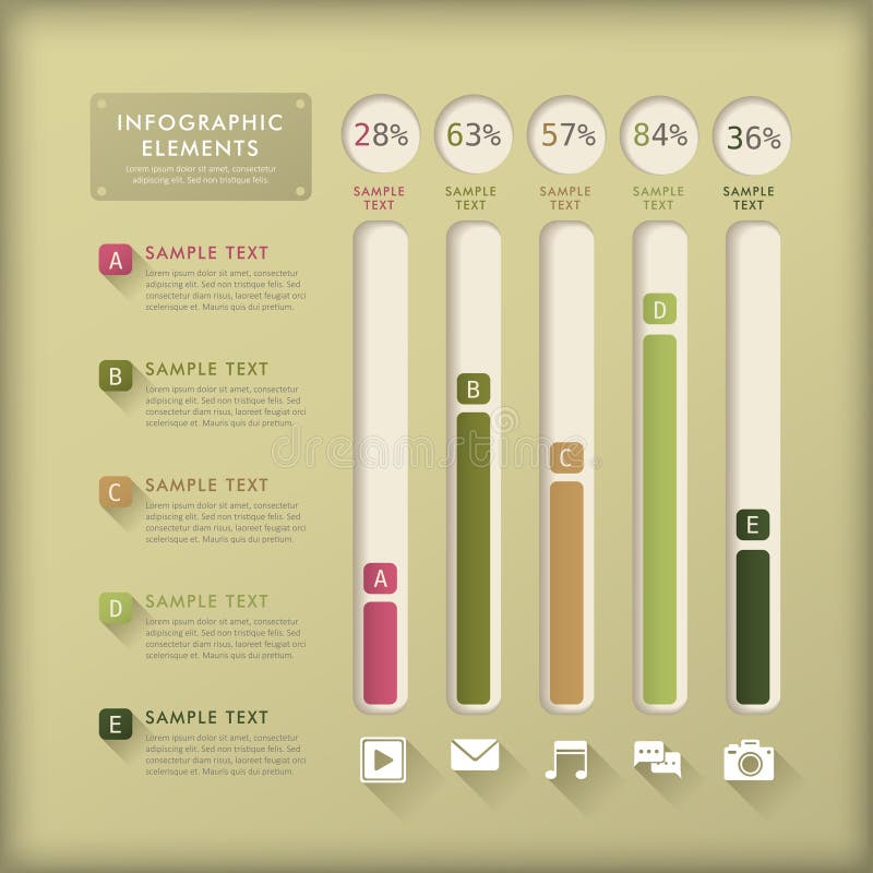 Infographics abstrato da carta de barra ilustração royalty free Infographics abstrato da carta de barra ilustração royalty free