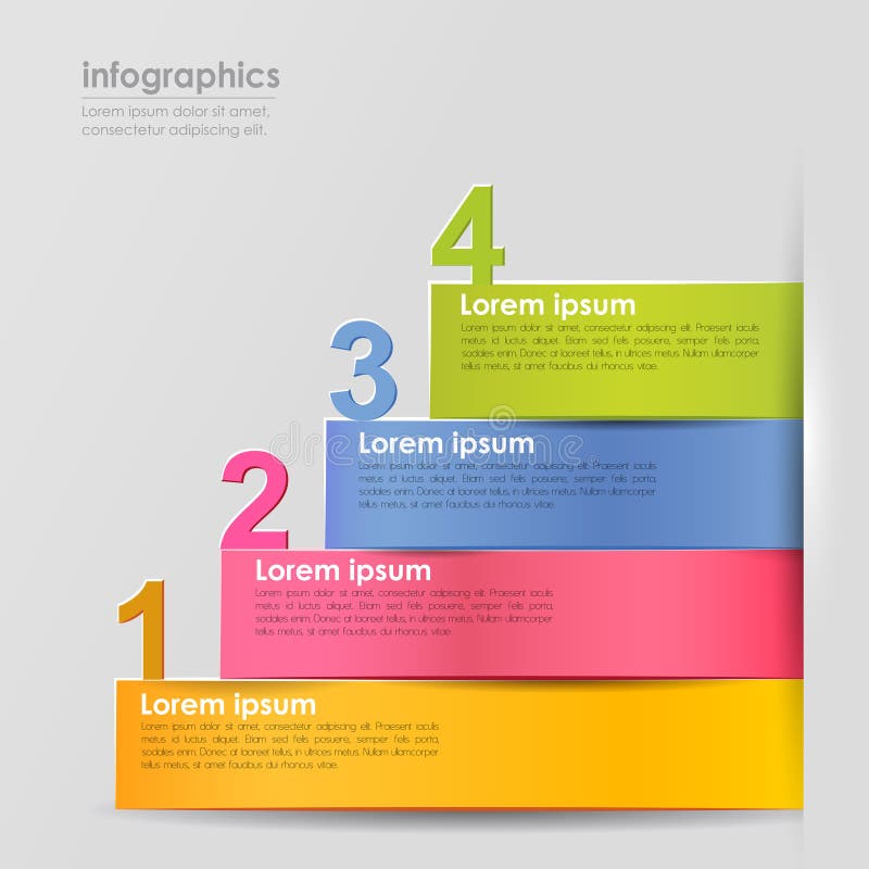 Infographics abstrato do papel 3d do vetor ilustração stock Infographics abstrato do papel 3d do vetor ilustração stock
