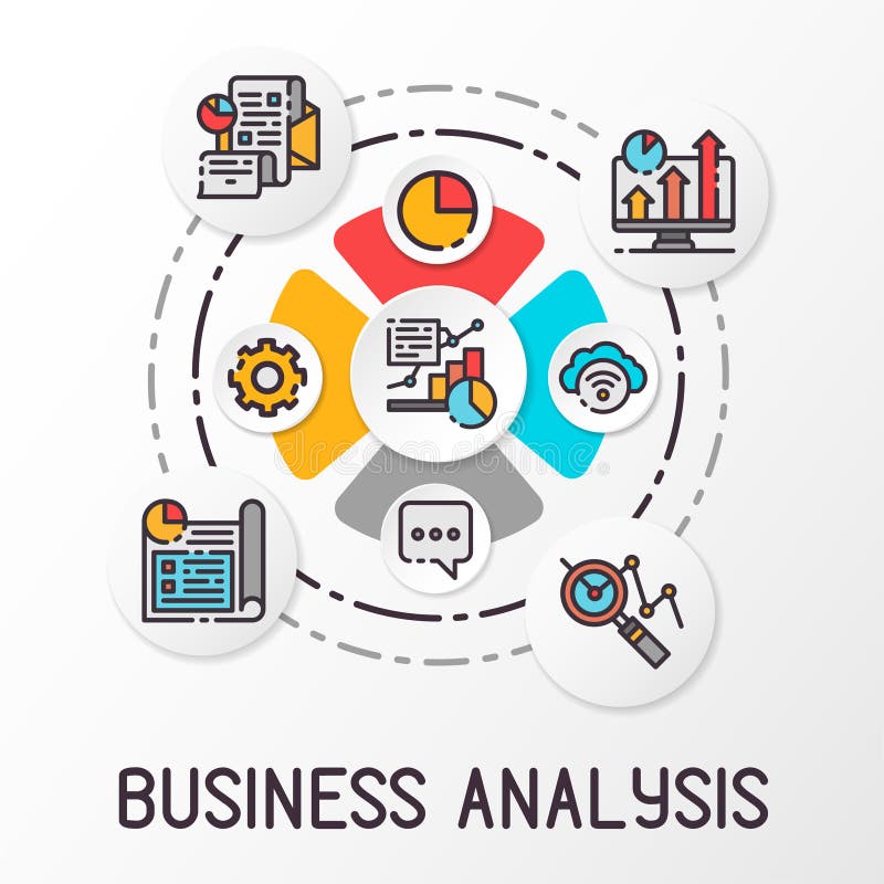 Infographics biznesowa analiza używać barwione ikony Pieniężny wzrostowy wykres również zwrócić corel ilustracji wektora royalty ilustracja Infographics biznesowa analiza używać barwione ikony Pieniężny wzrostowy wykres również zwrócić corel ilustracji wektora royalty ilustracja