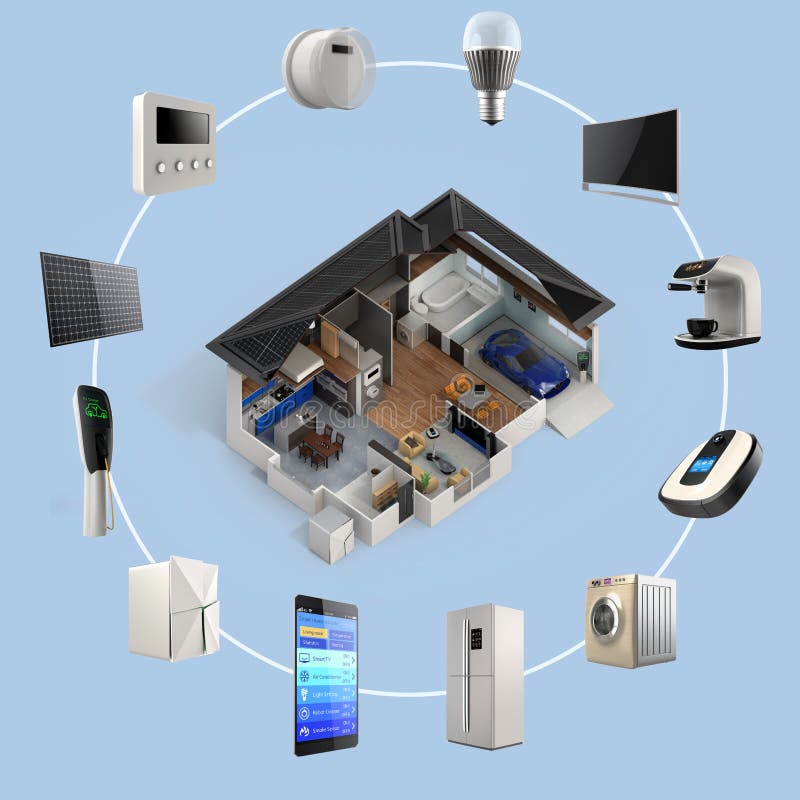 Infographics 3D умной технологии домашней автоматизации бесплатная иллюстрация