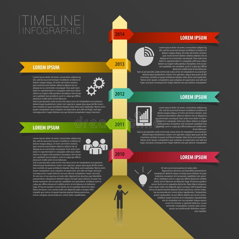 Infographics de chronologie, éléments avec des icônes Noir de vecteur illustration de vecteur Infographics de chronologie, éléments avec des icônes Noir de vecteur illustration de vecteur