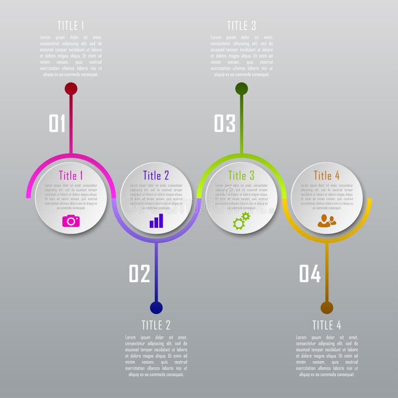 Infographics de cuatro pasos libre illustration Infographics de cuatro pasos libre illustration