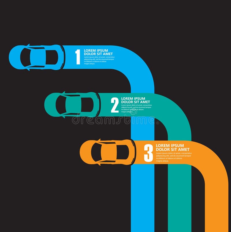 Infographics del coche de carreras stock de ilustración Infographics del coche de carreras stock de ilustración