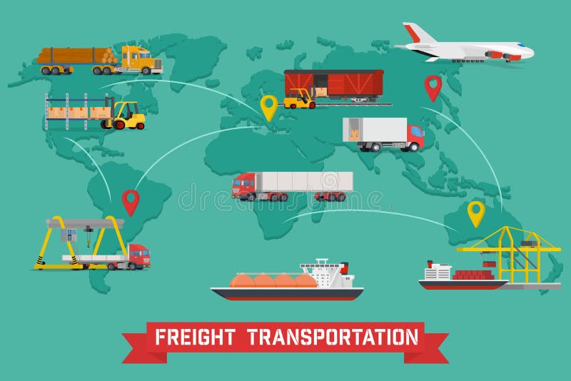 Infographics do transporte e do empacotamento de frete ilustração royalty free Infographics do transporte e do empacotamento de frete ilustração royalty free