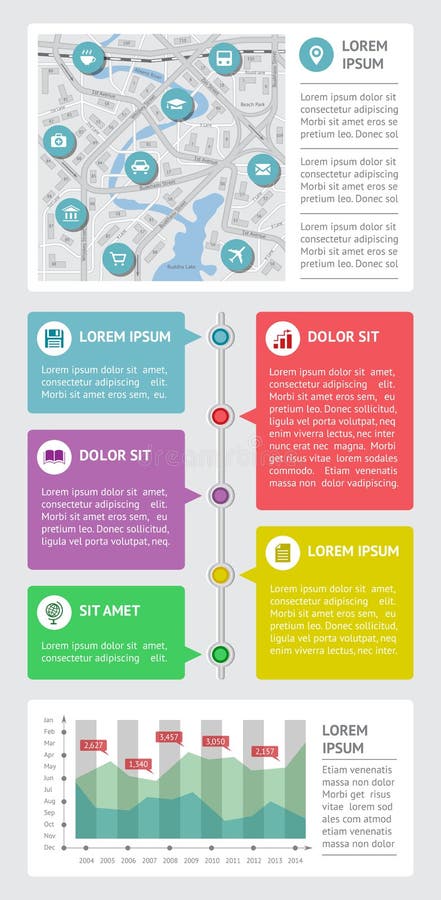 Infographics ed elementi di web illustrazione di stock Infographics ed elementi di web illustrazione di stock