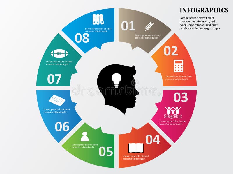 Infographics and education vector illustration
