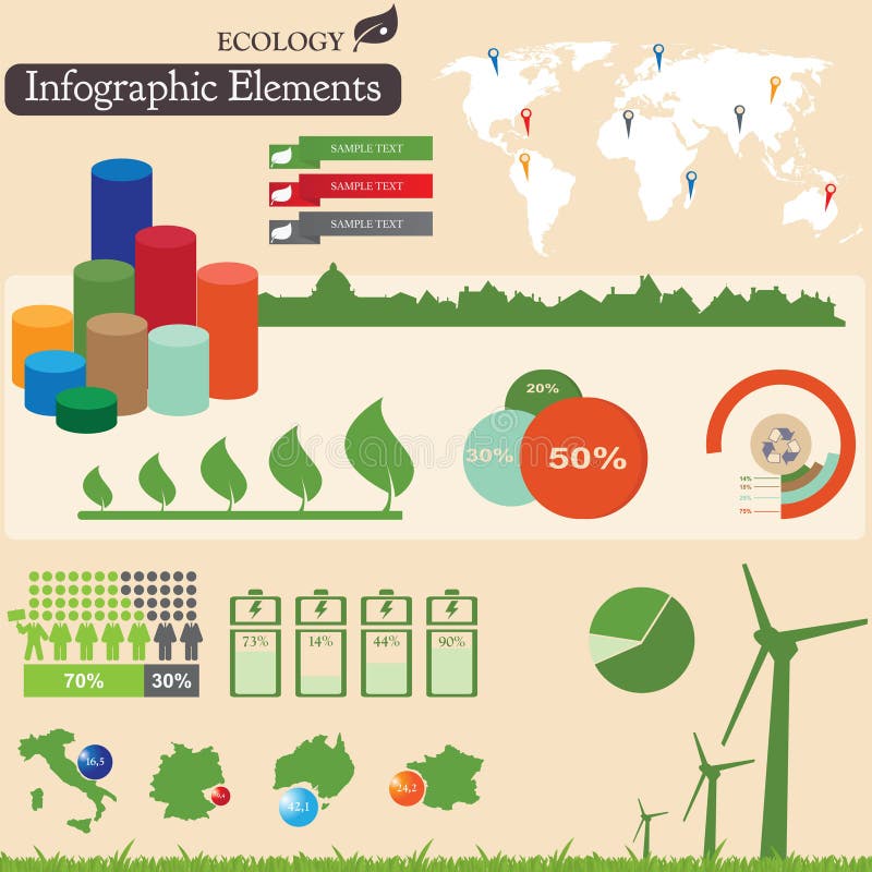 Infographics elements. Ecology